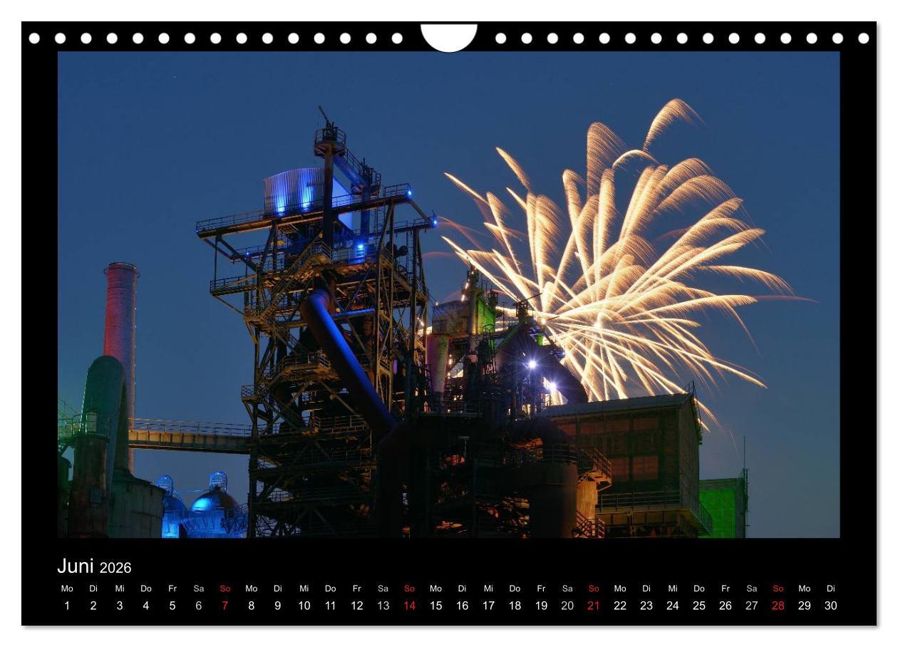Beispielinhalt (Bild) Feuerwerks - Impressionen (Wandkalender 2026 DIN A4 quer), CALVENDO Monatskalender