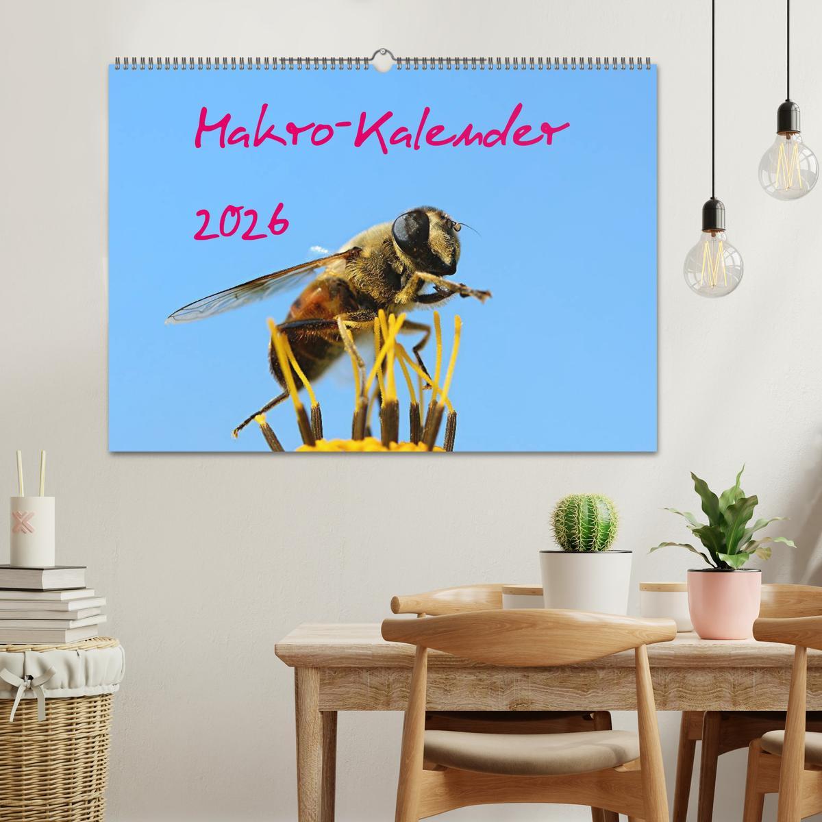 Beispielinhalt (Bild) Makro-Kalender 2026 (Wandkalender 2026 DIN A2 quer), CALVENDO Monatskalender