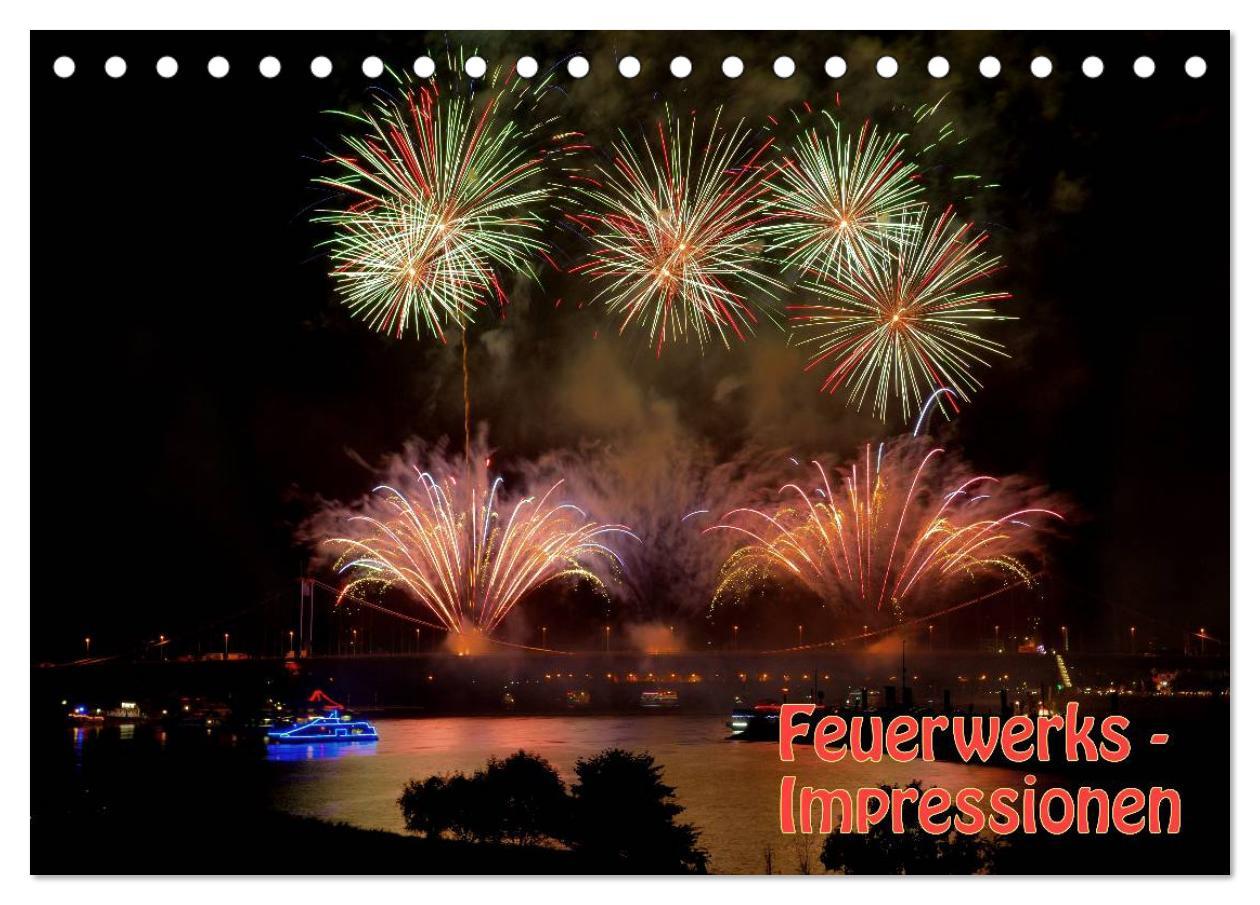 Vorderes Coverbild Feuerwerks - Impressionen (Tischkalender 2026 DIN A5 quer), CALVENDO Monatskalender