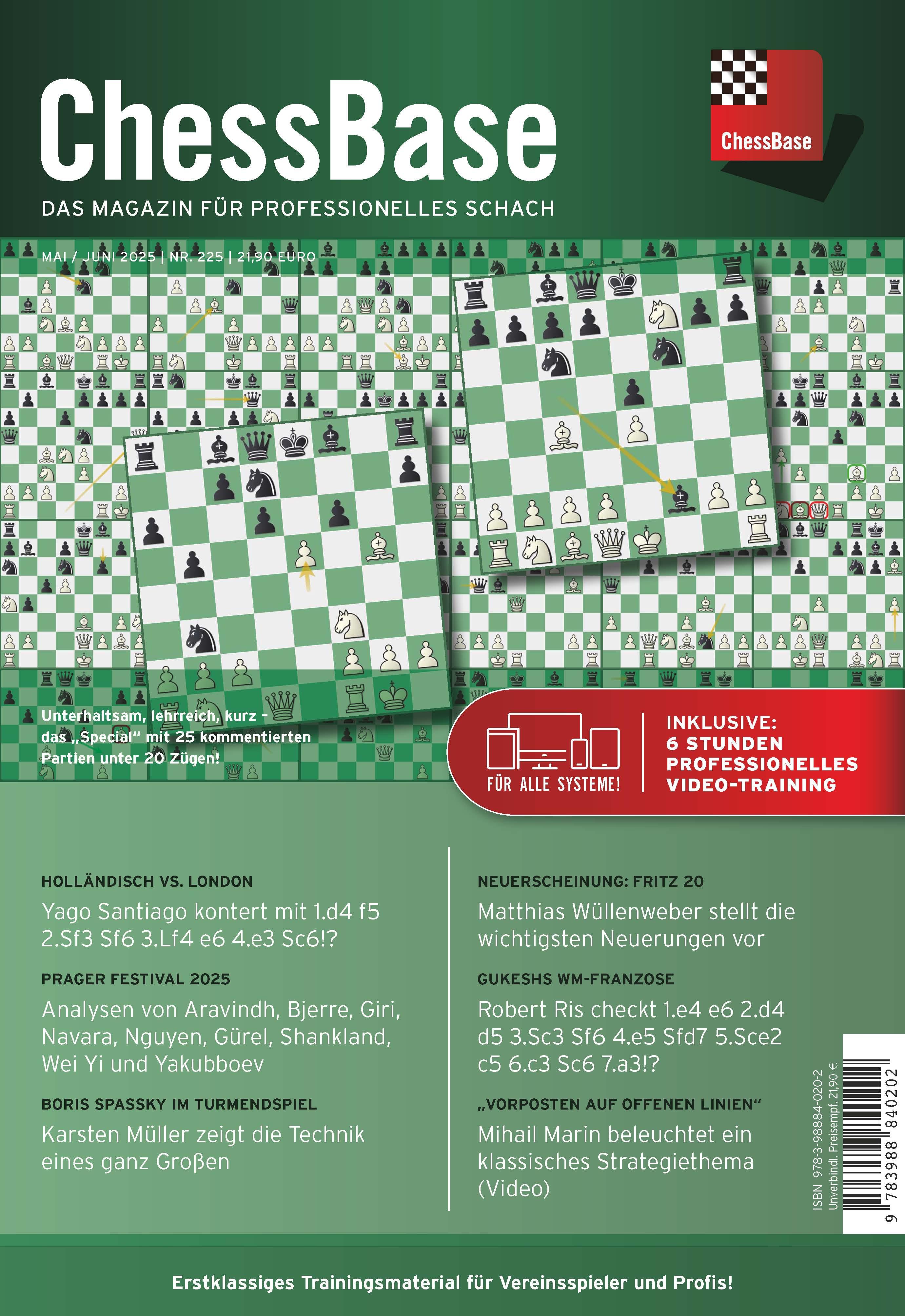 Vorderes Coverbild ChessBase Magazin 225