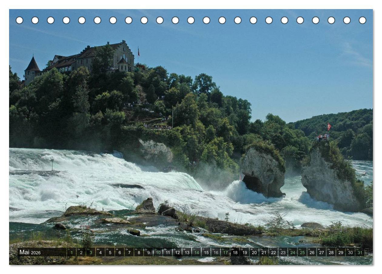 Beispielinhalt (Bild) Wasserfälle der Welt 2026 (Tischkalender 2026 DIN A5 quer), CALVENDO Monatskalender
