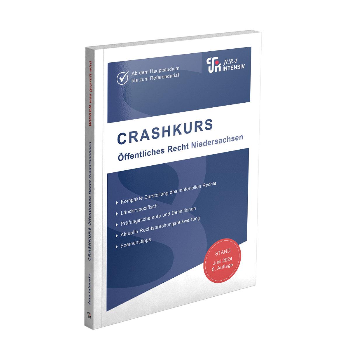 Vorderes Coverbild CRASHKURS Öffentliches Recht - Niedersachsen