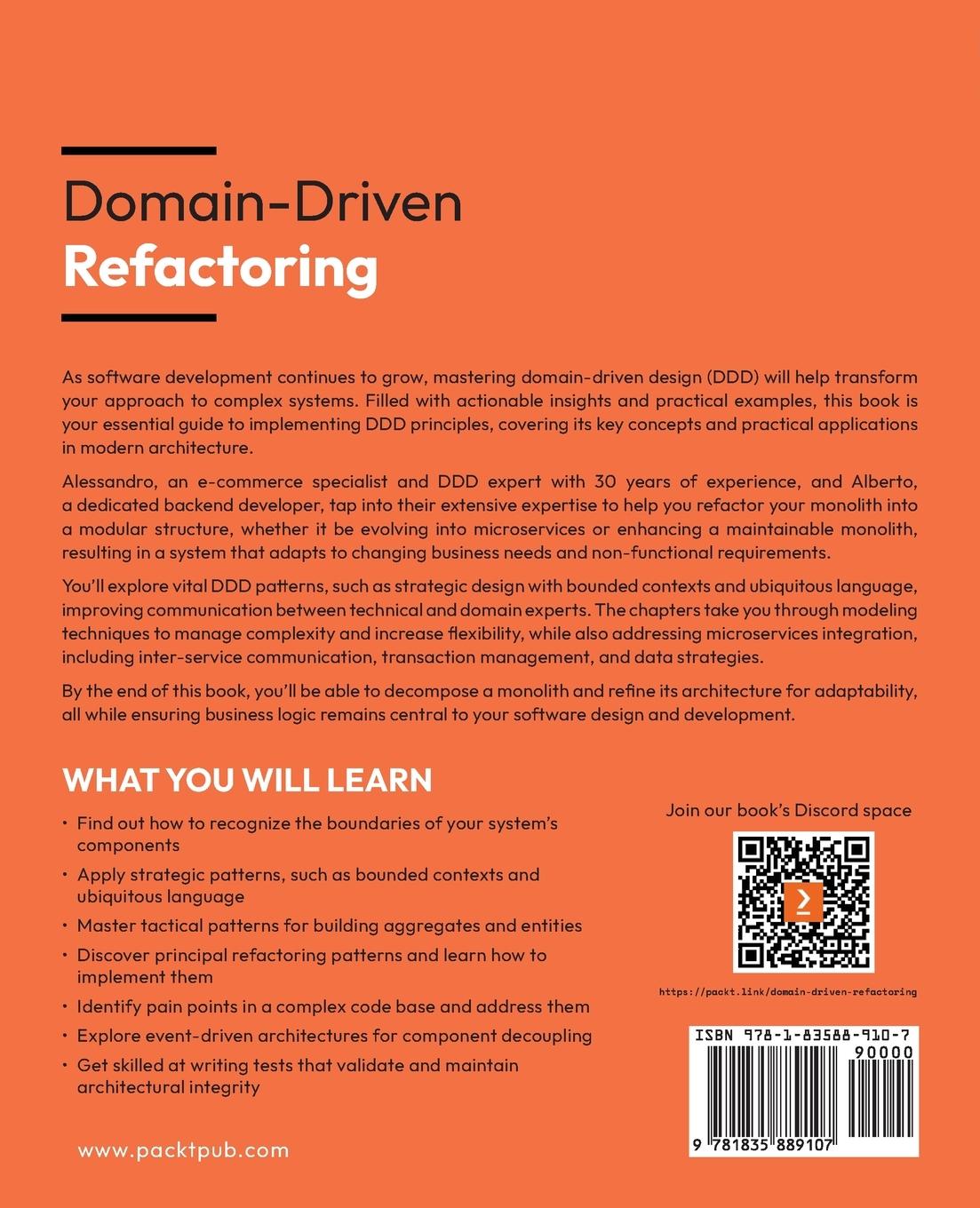 Rückseitencover Domain-Driven Refactoring