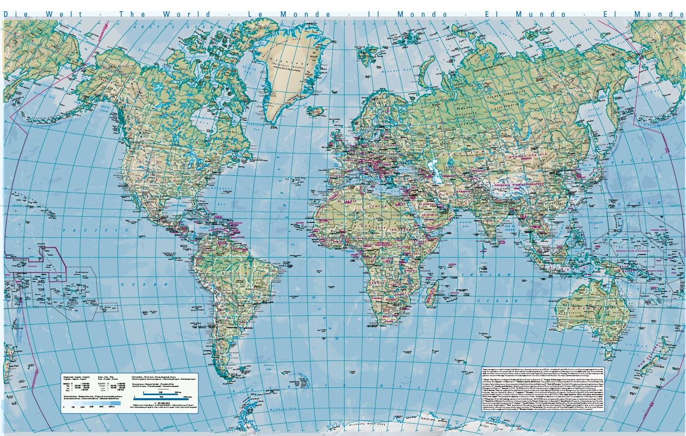 Vorderes Coverbild Physische Weltkarte Van der Grinten