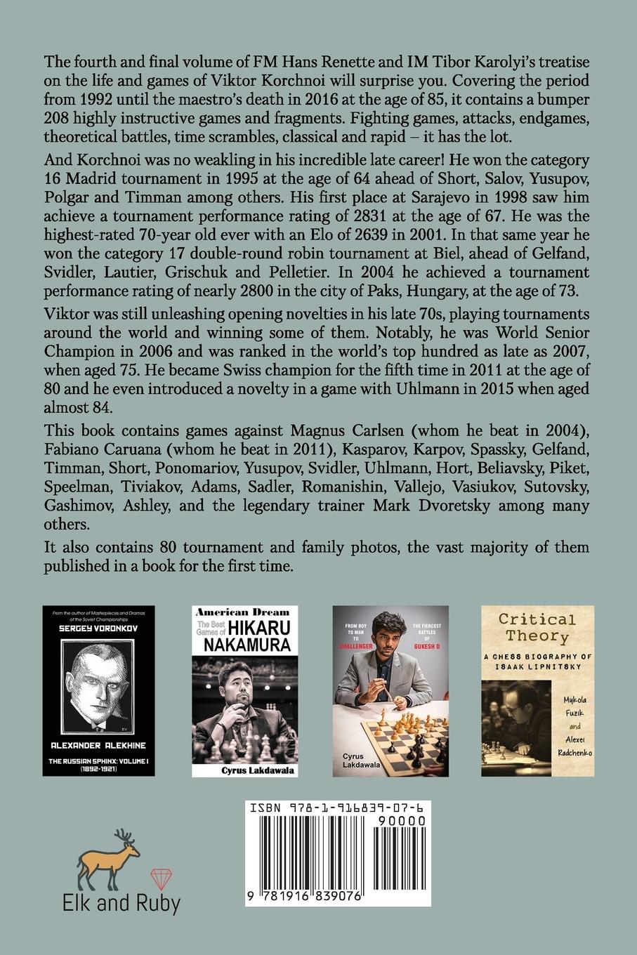 Rückseitencover Korchnoi Year by Year
