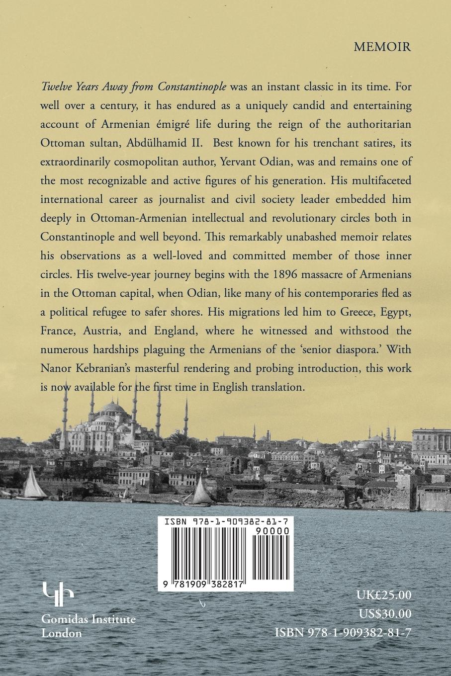 Rückseitencover Twelve Years Away from Constantinople