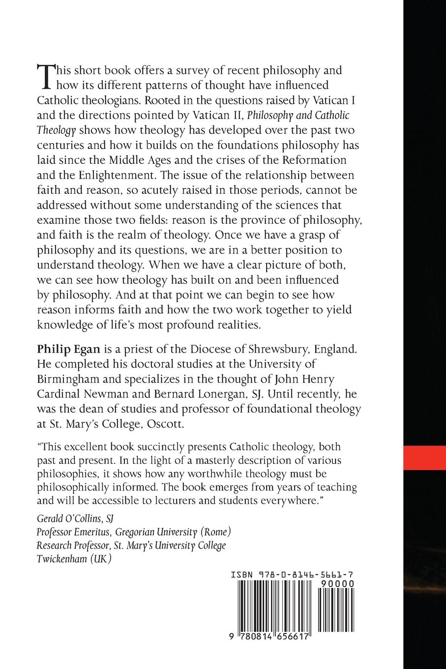 Rückseitencover Philosophy and Catholic Theology