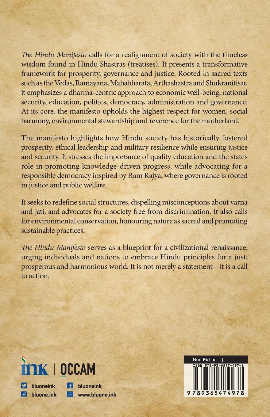 Rückseitencover The Hindu Manifesto