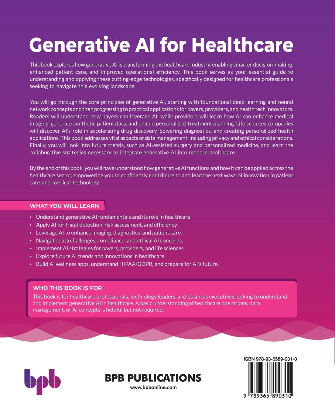 Rückseitencover Generative AI for Healthcare