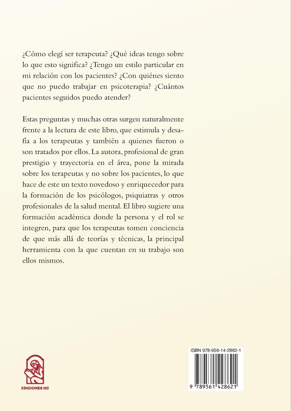 Rückseitencover La persona del terapeuta