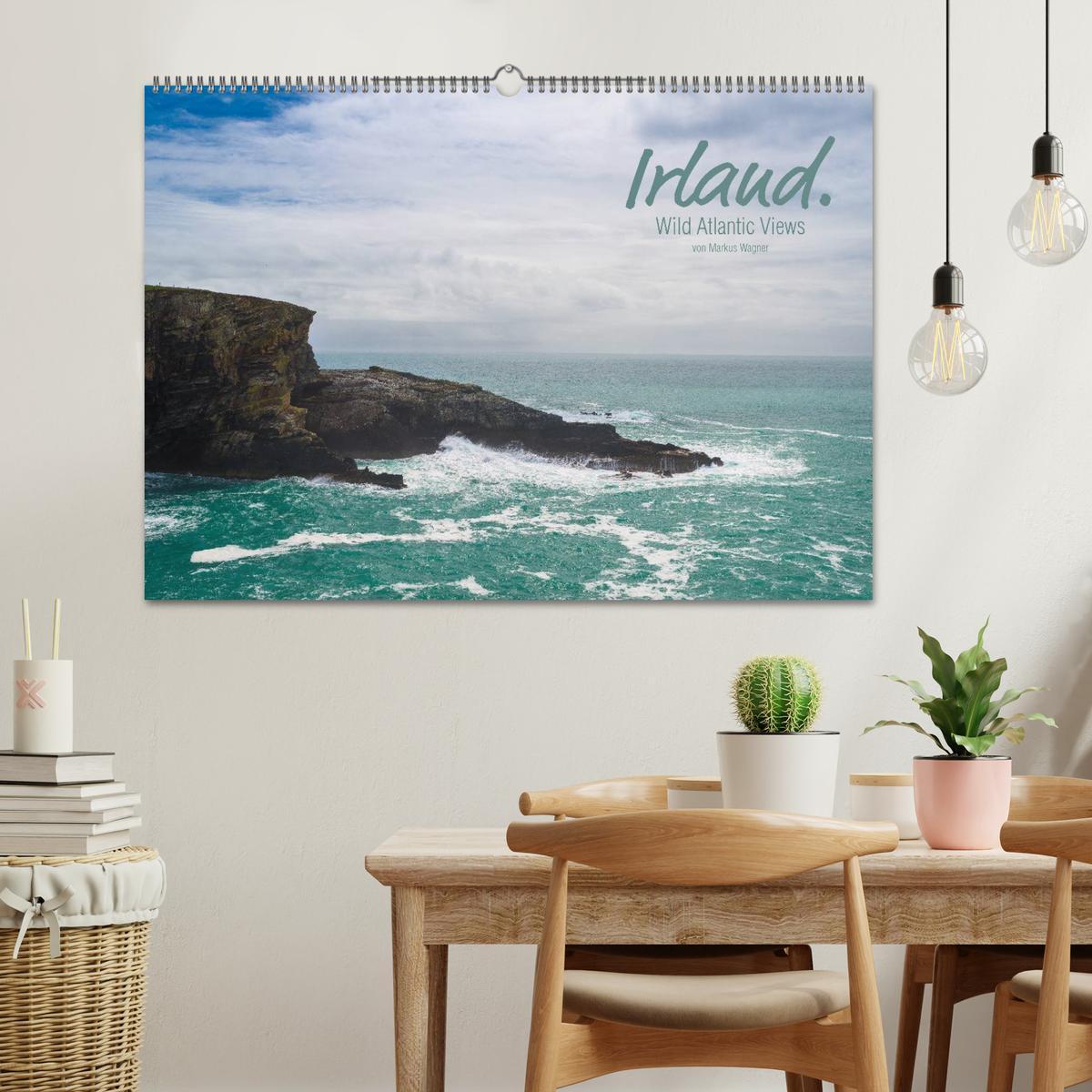 Beispielinhalt (Bild) Irland. Wild Atlantic Views. (Wandkalender 2026 DIN A2 quer), CALVENDO Monatskalender