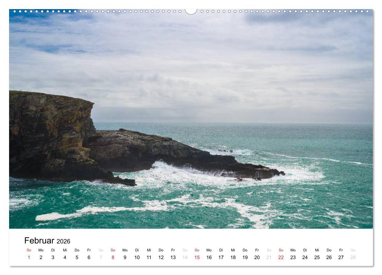 Beispielinhalt (Bild) Irland. Wild Atlantic Views. (Wandkalender 2026 DIN A2 quer), CALVENDO Monatskalender