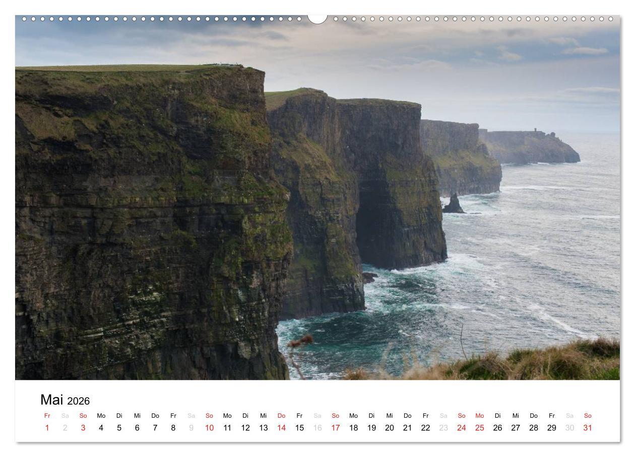 Beispielinhalt (Bild) Irland. Wild Atlantic Views. (Wandkalender 2026 DIN A2 quer), CALVENDO Monatskalender