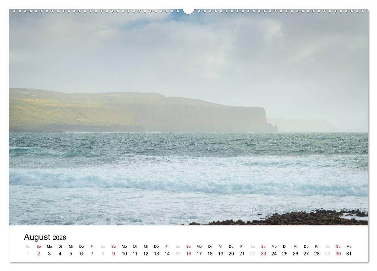 Beispielinhalt (Bild) Irland. Wild Atlantic Views. (Wandkalender 2026 DIN A2 quer), CALVENDO Monatskalender