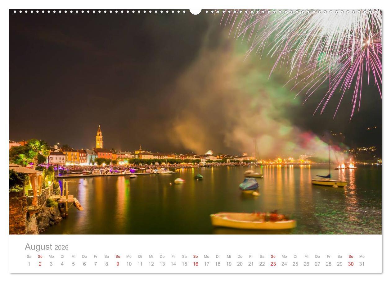 Beispielinhalt (Bild) TESSIN Werner Dieterich (hochwertiger Premium Wandkalender 2026 DIN A2 quer), Kunstdruck in Hochglanz