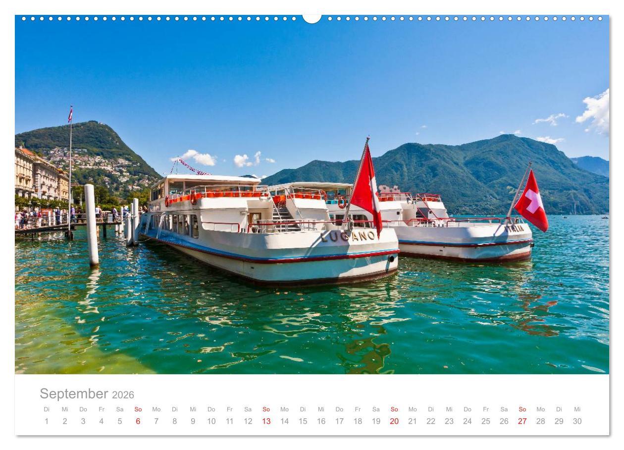 Beispielinhalt (Bild) TESSIN Werner Dieterich (hochwertiger Premium Wandkalender 2026 DIN A2 quer), Kunstdruck in Hochglanz