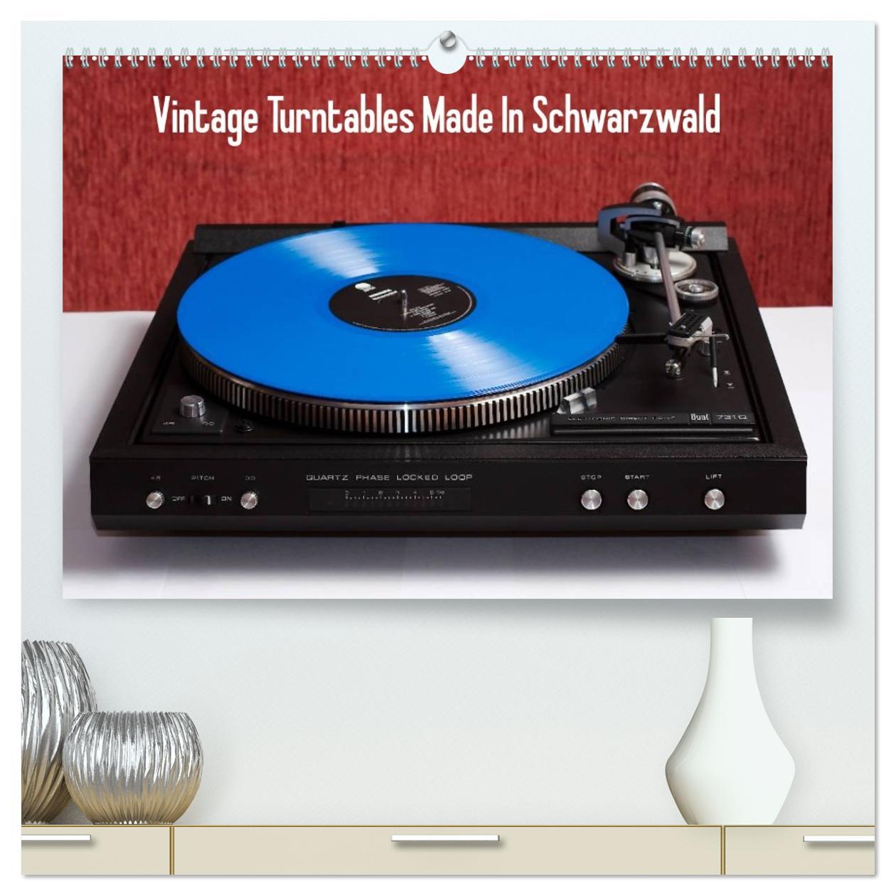 Vorderes Coverbild Vintage Turntables Made In Schwarzwald (hochwertiger Premium Wandkalender 2026 DIN A2 quer), Kunstdruck in Hochglanz