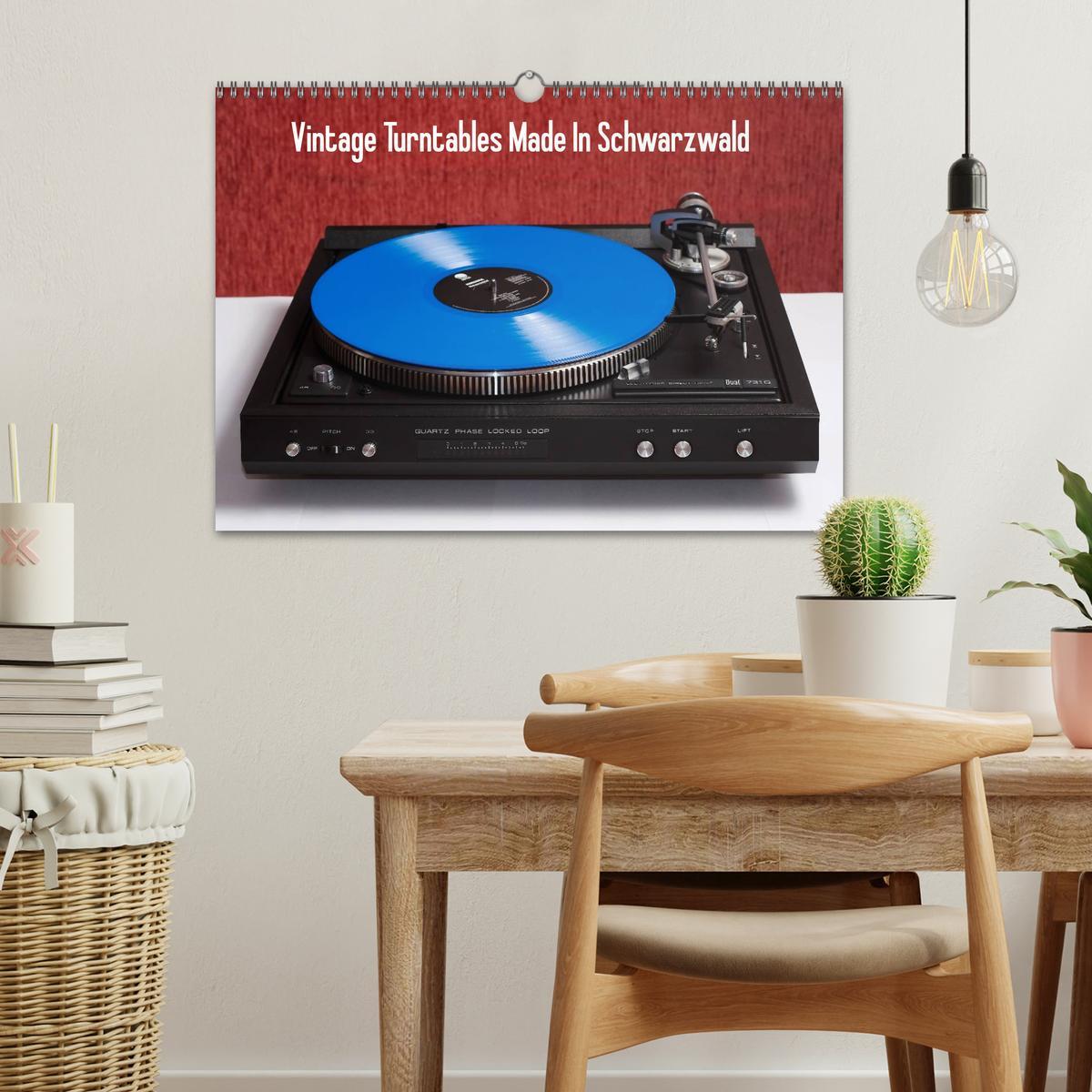 Beispielinhalt (Bild) Vintage Turntables Made In Schwarzwald (Wandkalender 2026 DIN A3 quer), CALVENDO Monatskalender