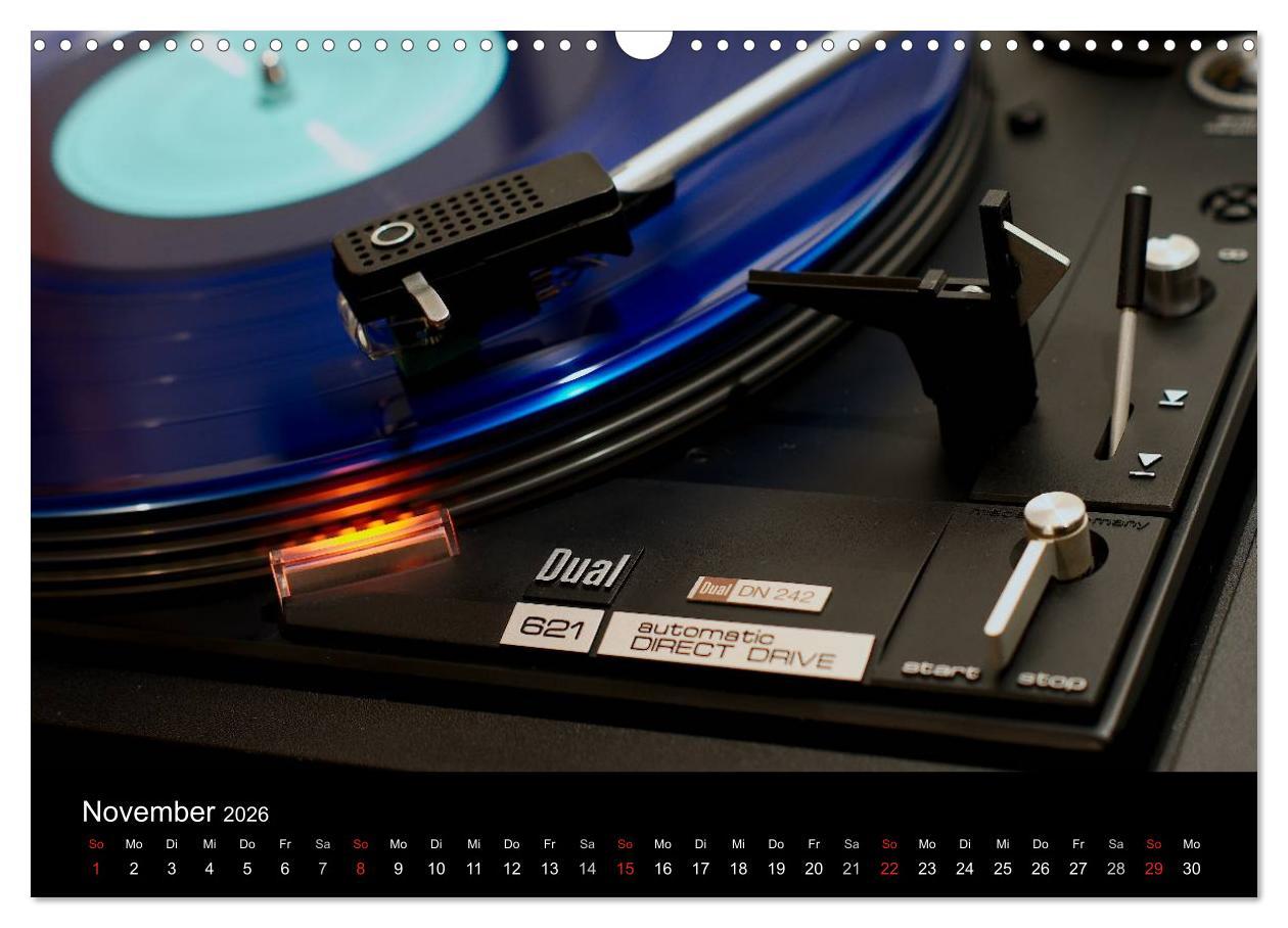 Beispielinhalt (Bild) Vintage Turntables Made In Schwarzwald (Wandkalender 2026 DIN A3 quer), CALVENDO Monatskalender