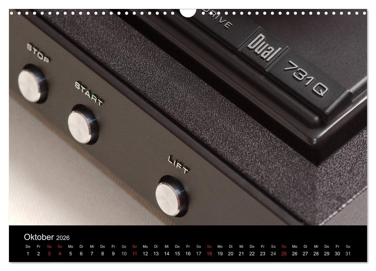 Beispielinhalt (Bild) Vintage Turntables Made In Schwarzwald (Wandkalender 2026 DIN A3 quer), CALVENDO Monatskalender