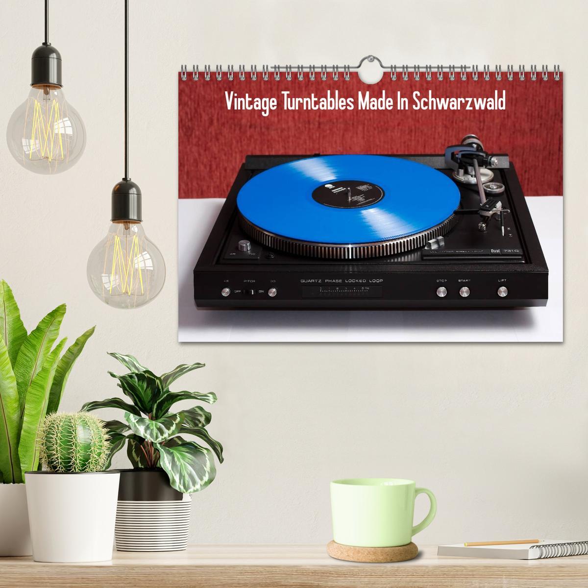 Beispielinhalt (Bild) Vintage Turntables Made In Schwarzwald (Wandkalender 2026 DIN A4 quer), CALVENDO Monatskalender
