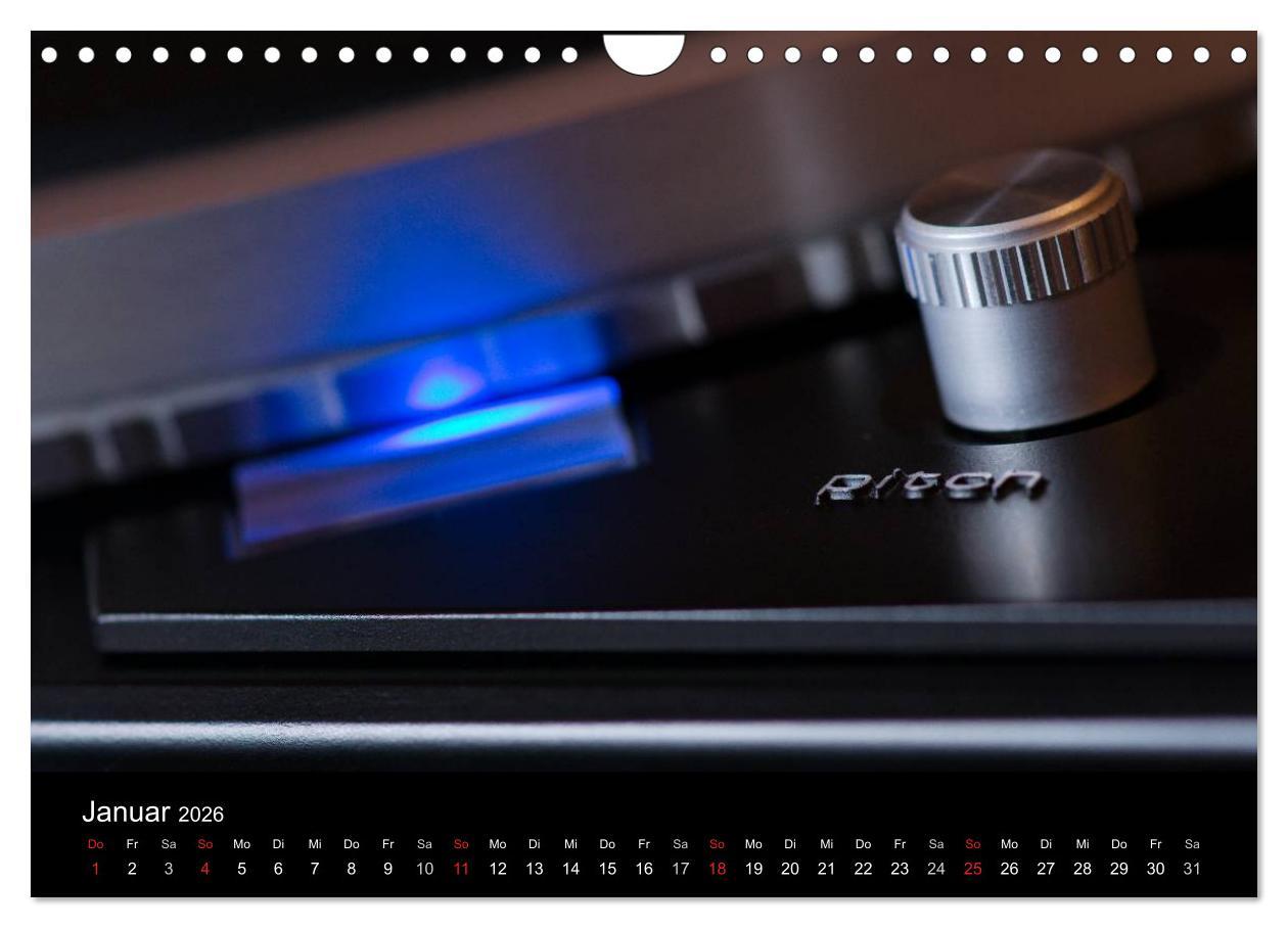 Beispielinhalt (Bild) Vintage Turntables Made In Schwarzwald (Wandkalender 2026 DIN A4 quer), CALVENDO Monatskalender