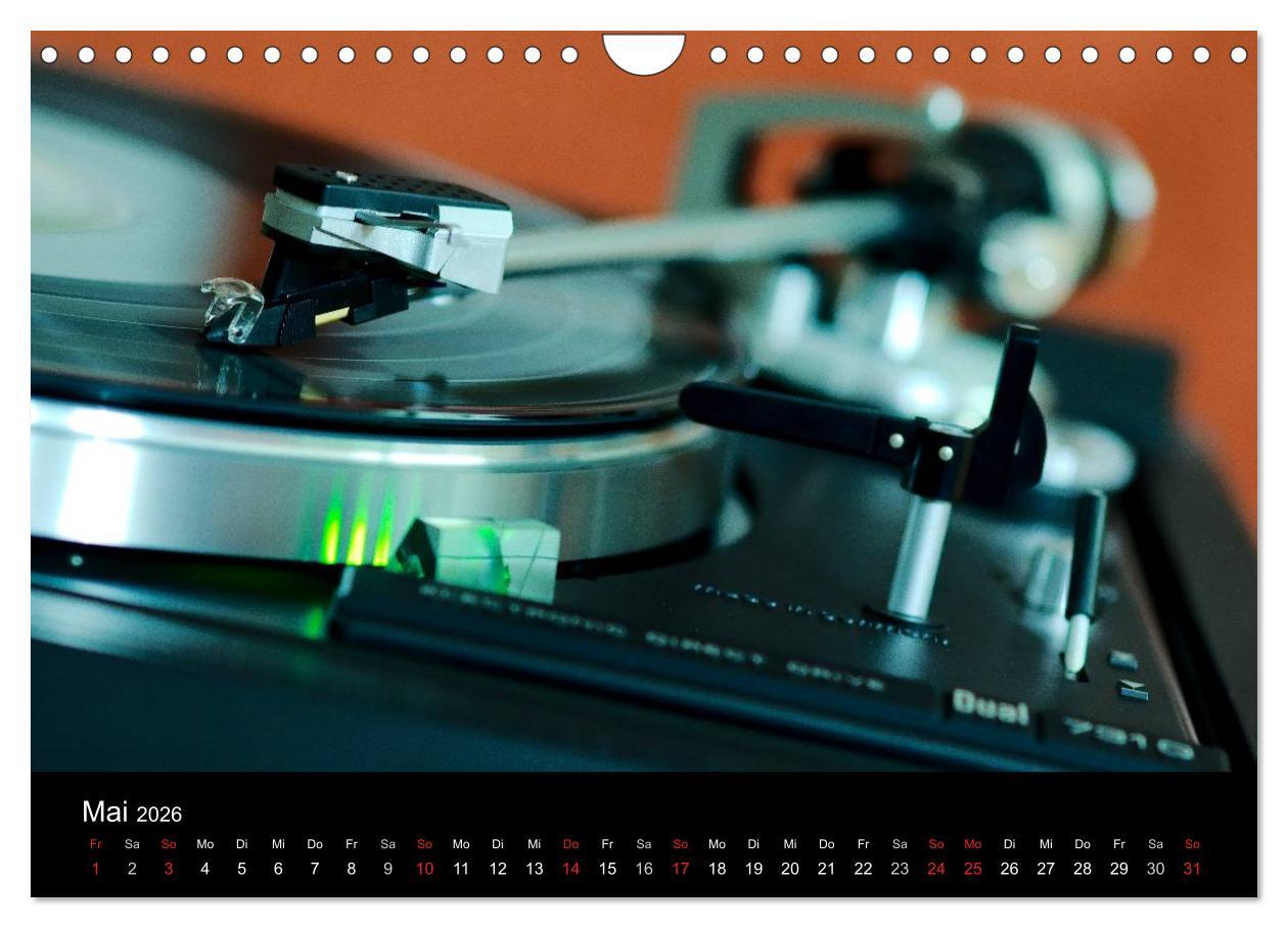 Beispielinhalt (Bild) Vintage Turntables Made In Schwarzwald (Wandkalender 2026 DIN A4 quer), CALVENDO Monatskalender