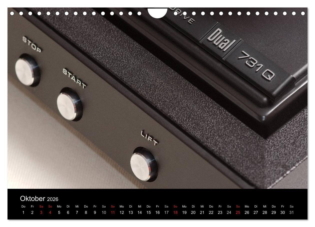 Beispielinhalt (Bild) Vintage Turntables Made In Schwarzwald (Wandkalender 2026 DIN A4 quer), CALVENDO Monatskalender