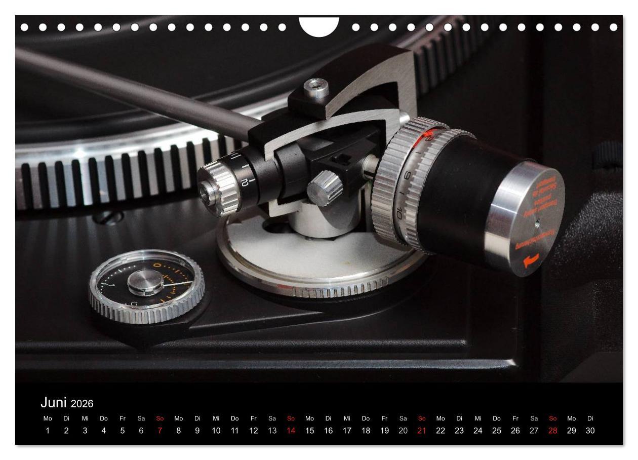 Beispielinhalt (Bild) Vintage Turntables Made In Schwarzwald (Wandkalender 2026 DIN A4 quer), CALVENDO Monatskalender