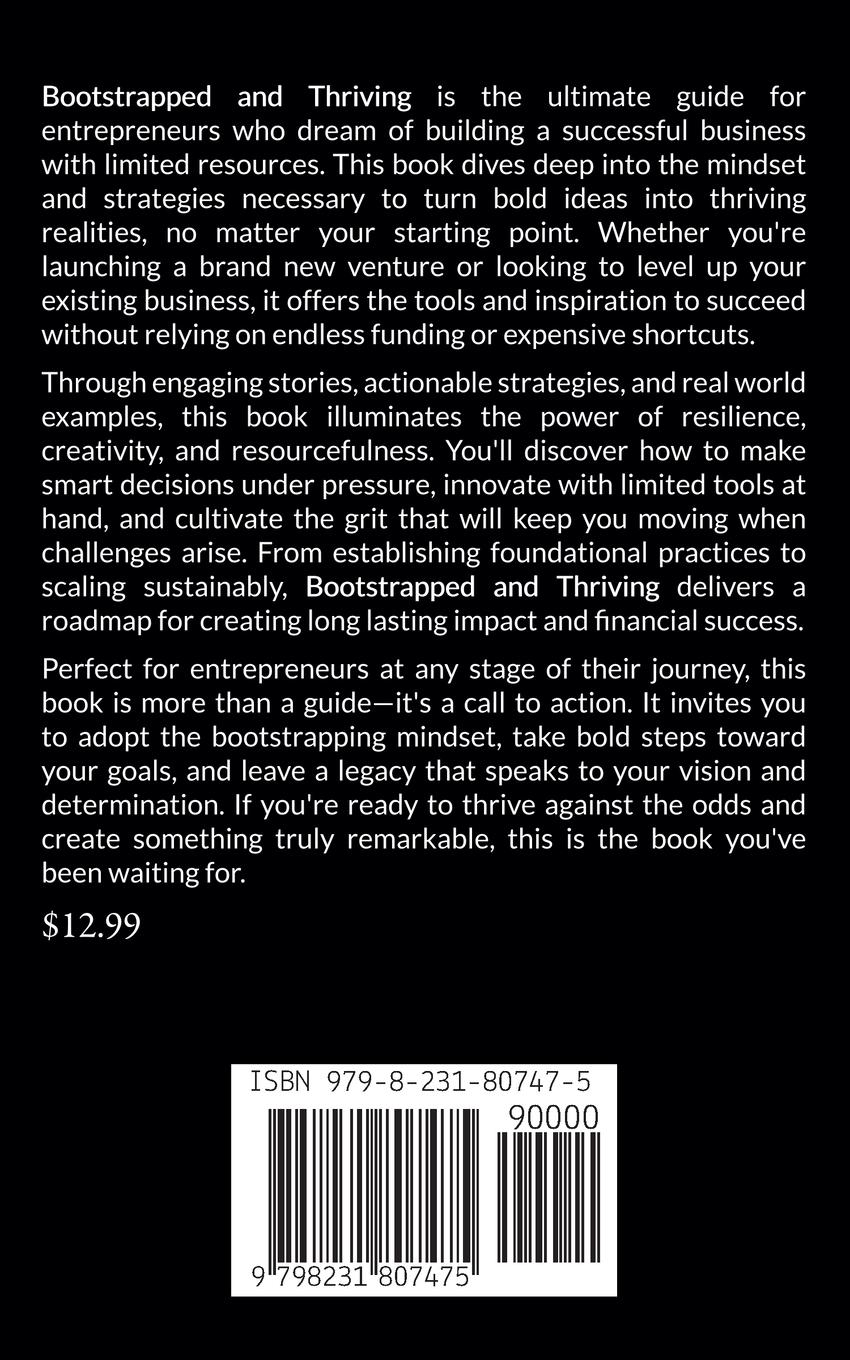 Rückseitencover Bootstrapped And Thriving