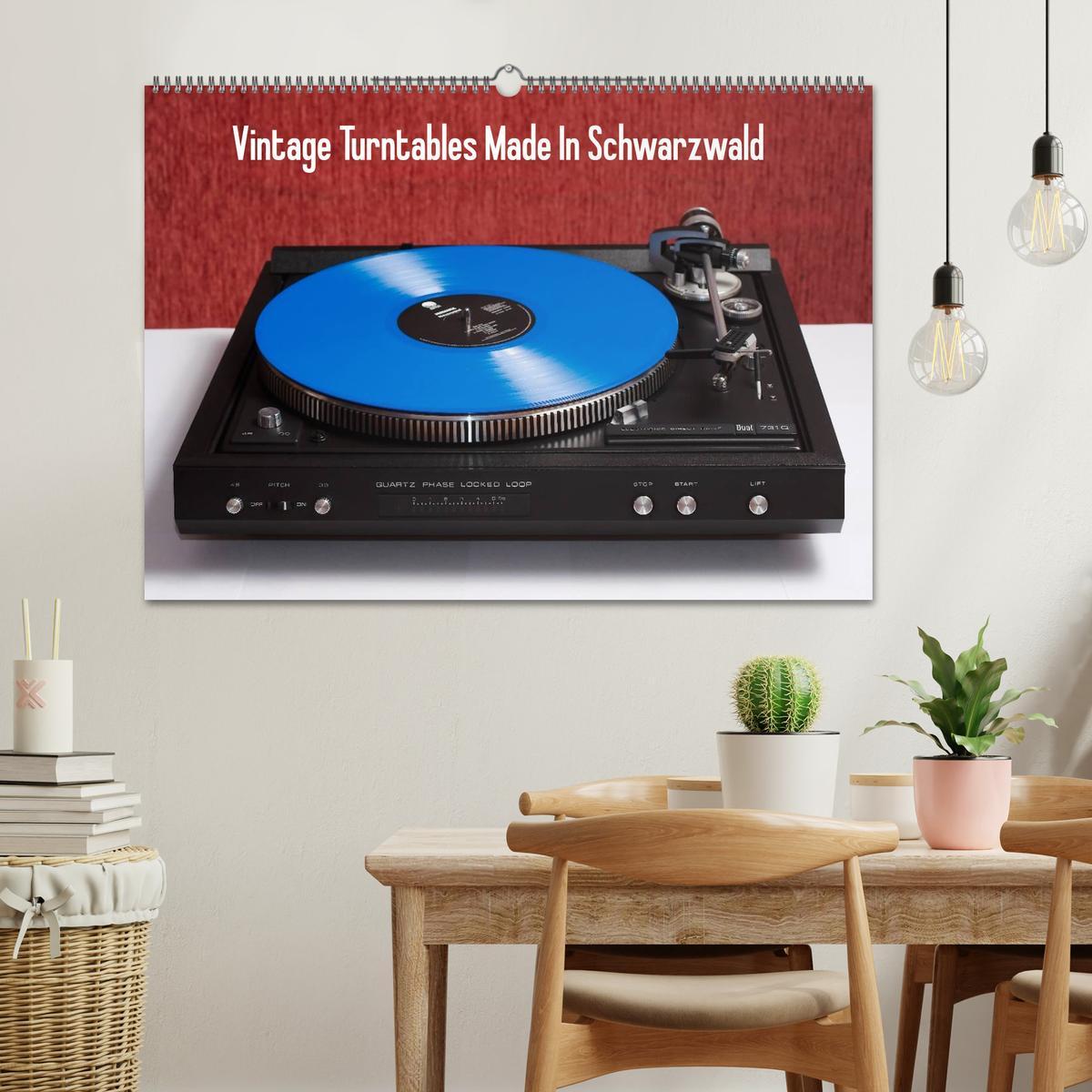 Beispielinhalt (Bild) Vintage Turntables Made In Schwarzwald (Wandkalender 2026 DIN A2 quer), CALVENDO Monatskalender