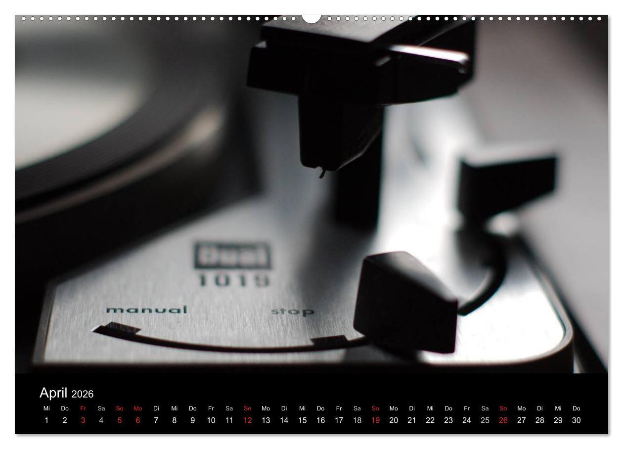Beispielinhalt (Bild) Vintage Turntables Made In Schwarzwald (Wandkalender 2026 DIN A2 quer), CALVENDO Monatskalender