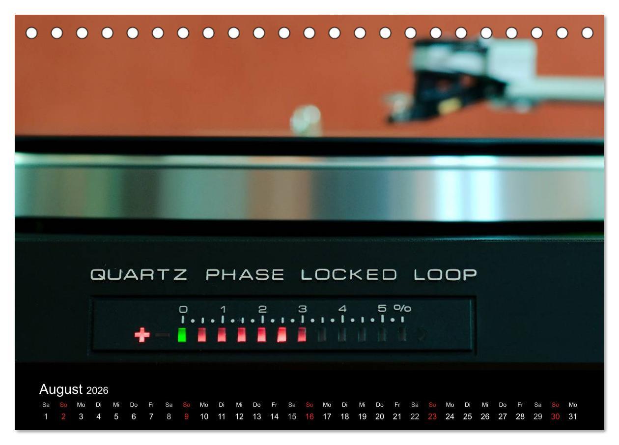 Beispielinhalt (Bild) Vintage Turntables Made In Schwarzwald (Tischkalender 2026 DIN A5 quer), CALVENDO Monatskalender