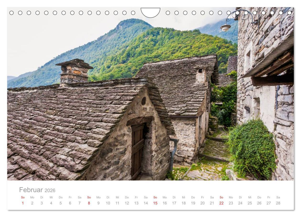 Beispielinhalt (Bild) TESSIN Werner Dieterich (Wandkalender 2026 DIN A4 quer), CALVENDO Monatskalender