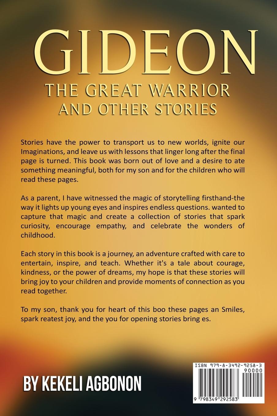 Rückseitencover Gideon the great warrior