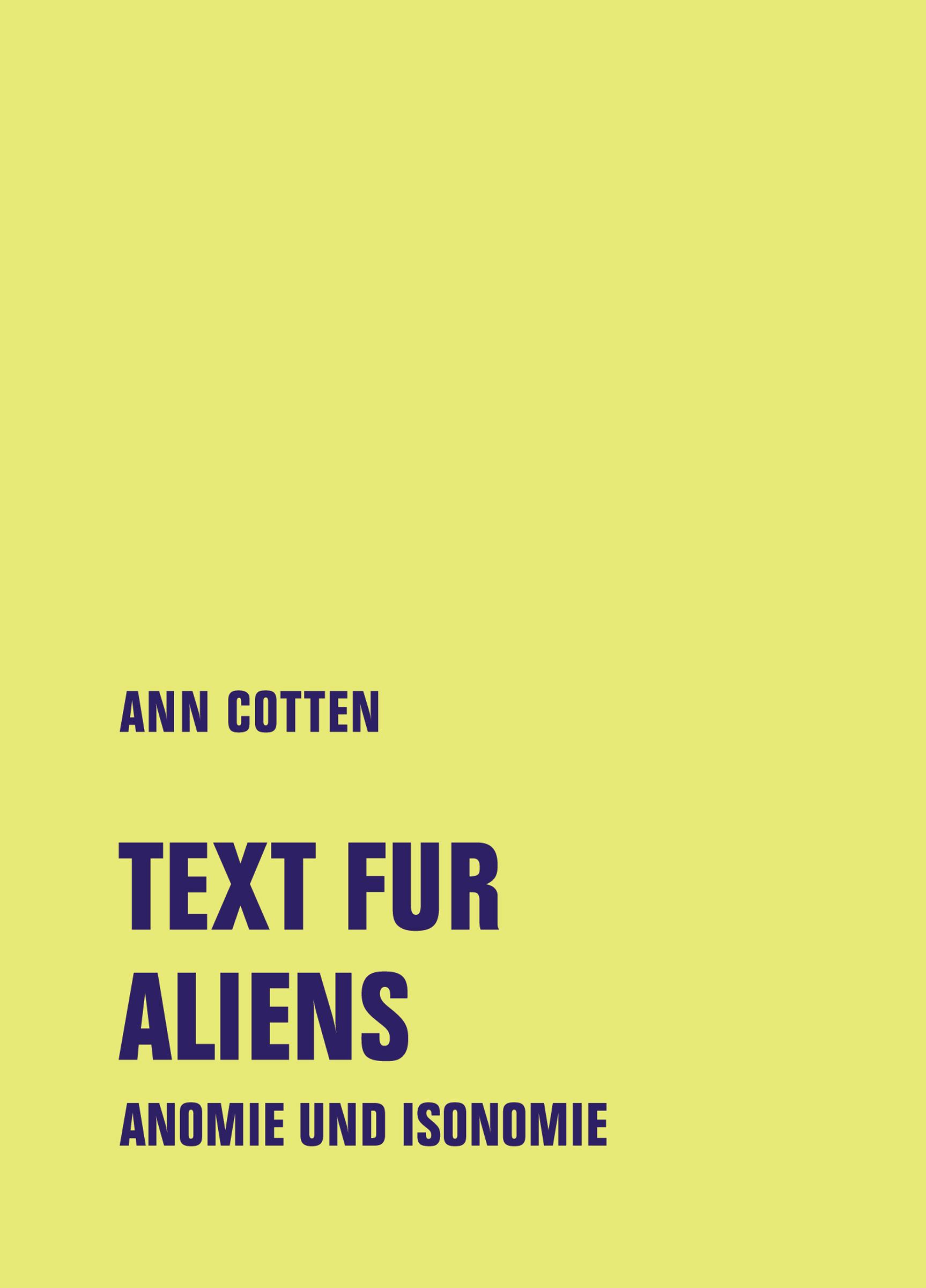 Vorderes Coverbild Text fur Aliens