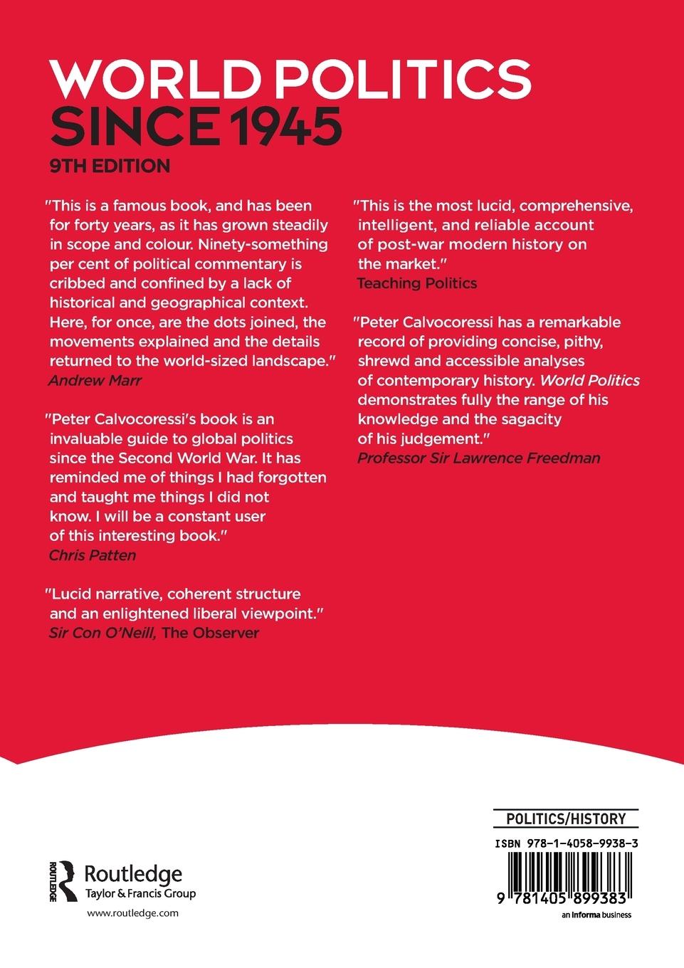 Rückseitencover World Politics since 1945