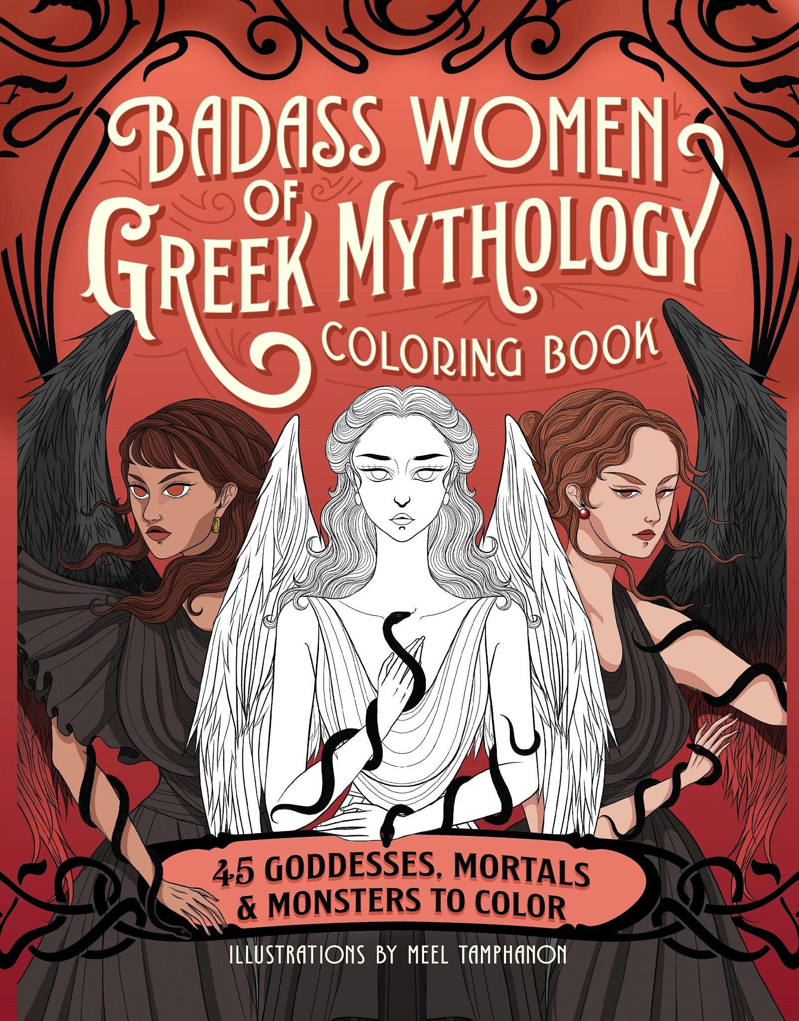 Vorderes Coverbild Badass Women of Greek Mythology Coloring Book