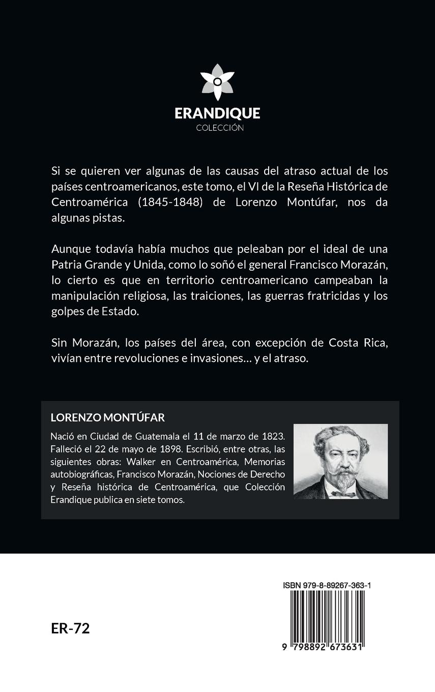 Rückseitencover Reseña Histórica de Centroamérica