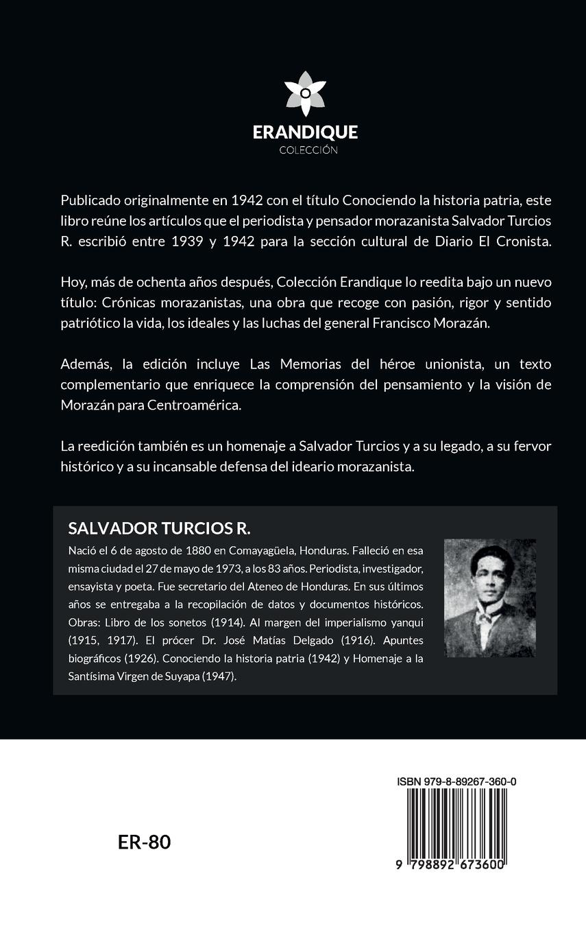 Rückseitencover ¡Morazán! ¡Morazán! ¡Morazán! (Artículos publicados en Diario El Cronista 1939-1942)