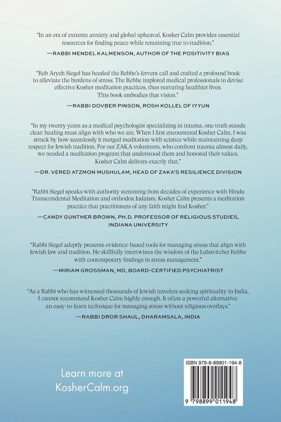 Rückseitencover Kosher Calm