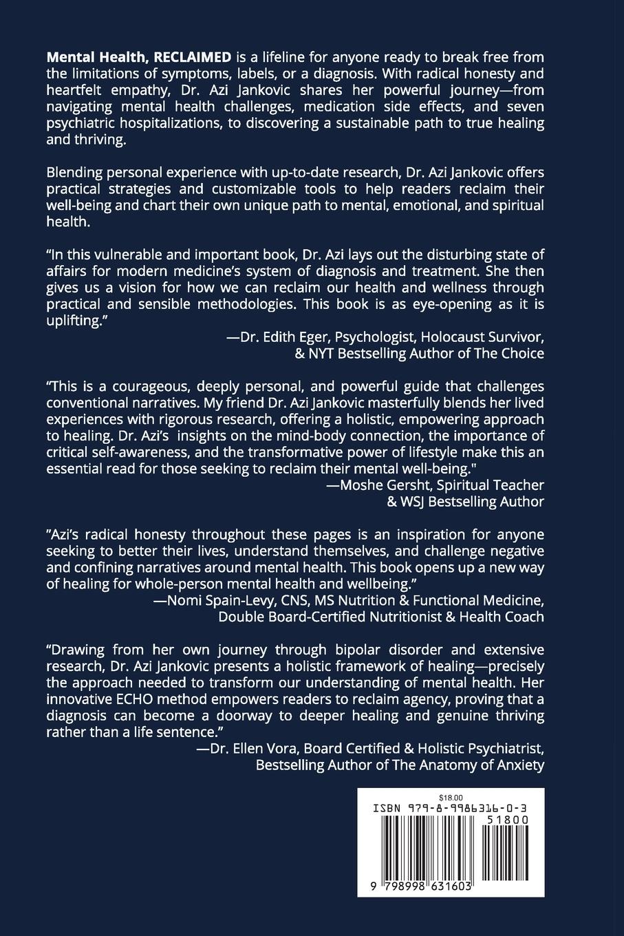 Rückseitencover Mental Health, Reclaimed