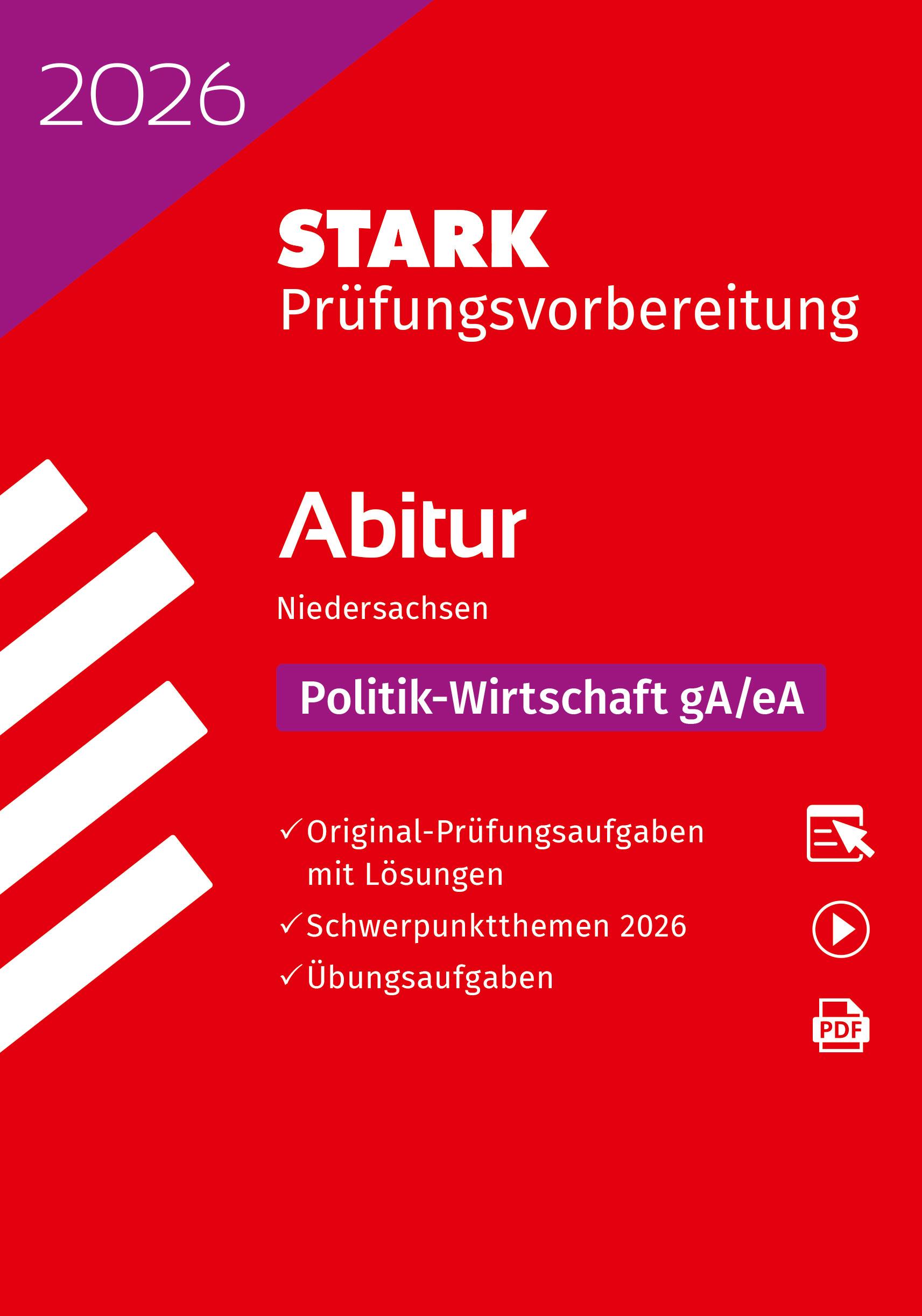 Vorderes Coverbild STARK Politik-Wirtschaft gA/eA - Abitur 2026 Niedersachsen - Prüfungsvorbereitung