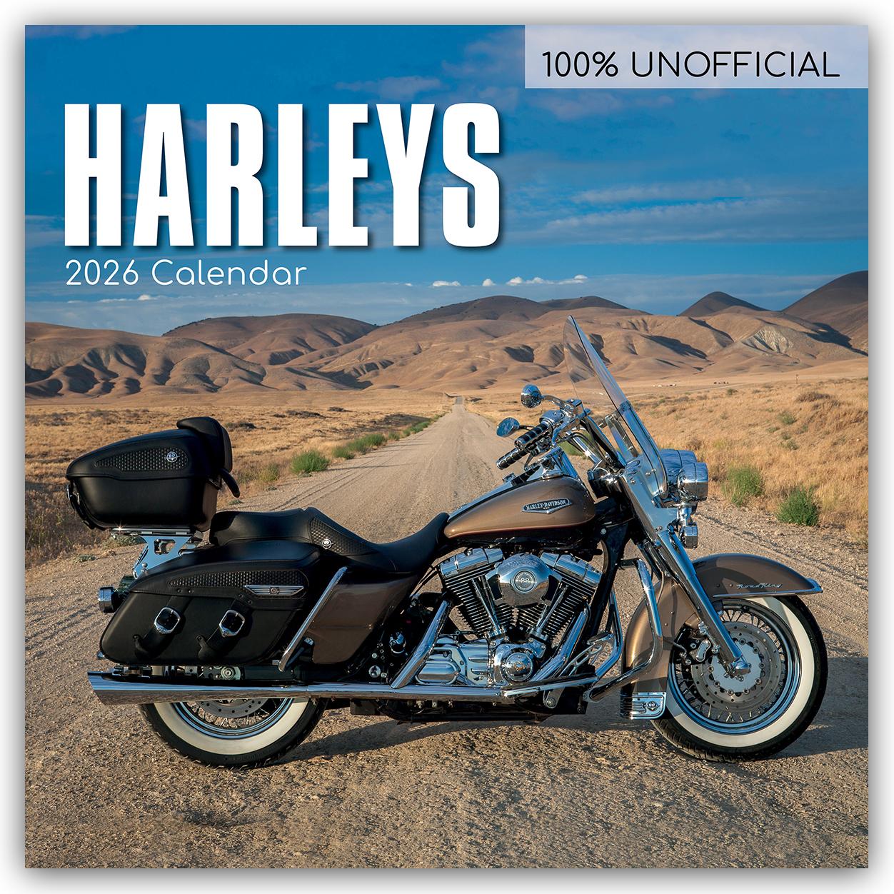 Vorderes Coverbild Harleys - Harley Davidson 2026 - 16-Monatskalender