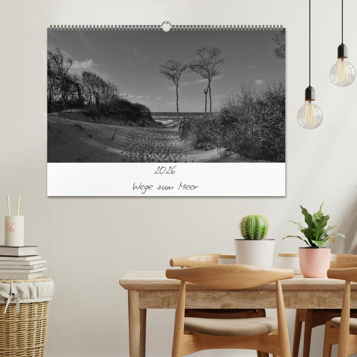 Beispielinhalt (Bild) Wege zum Meer (Wandkalender 2026 DIN A2 quer), CALVENDO Monatskalender