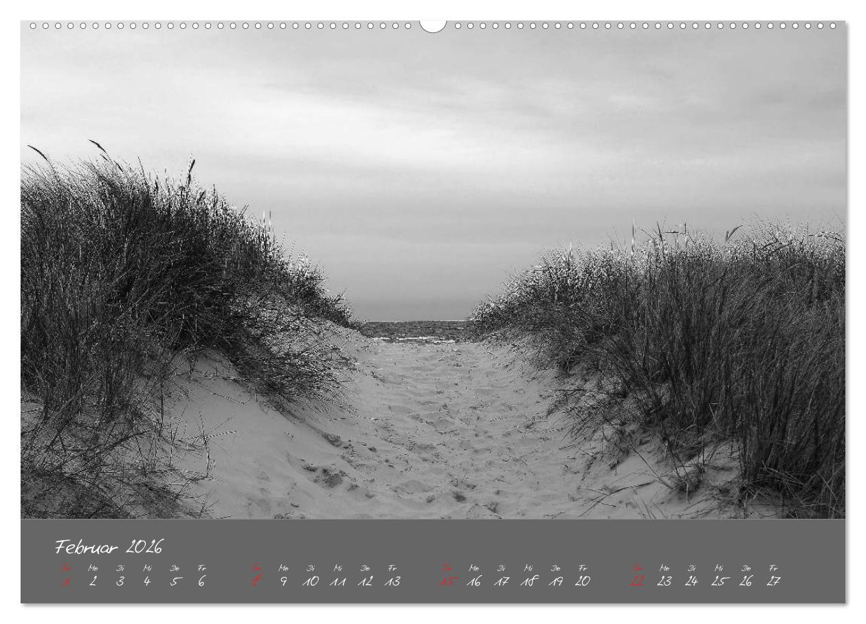 Beispielinhalt (Bild) Wege zum Meer (Wandkalender 2026 DIN A2 quer), CALVENDO Monatskalender