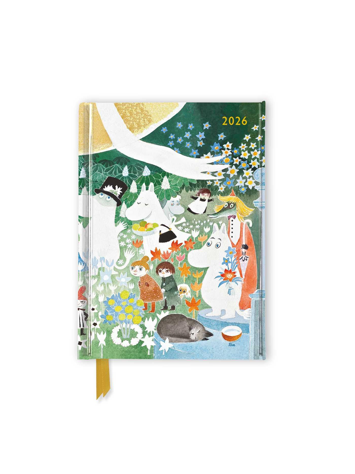 Vorderes Coverbild Tove Jansson - Moomin - Die wundersame Reise ins Mumintal - Taschenkalender 2026