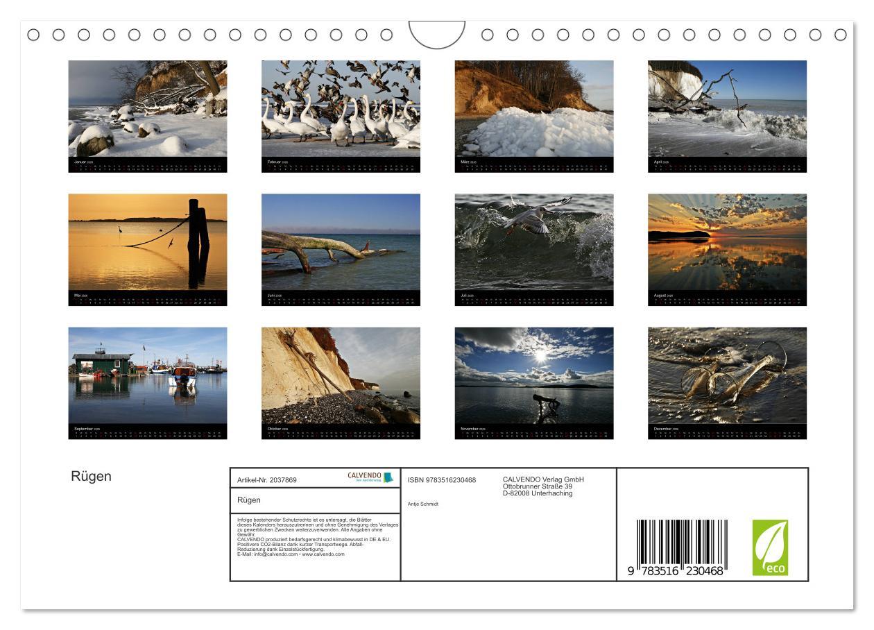 Beispielinhalt (Bild) Rügen (Wandkalender 2026 DIN A4 quer), CALVENDO Monatskalender