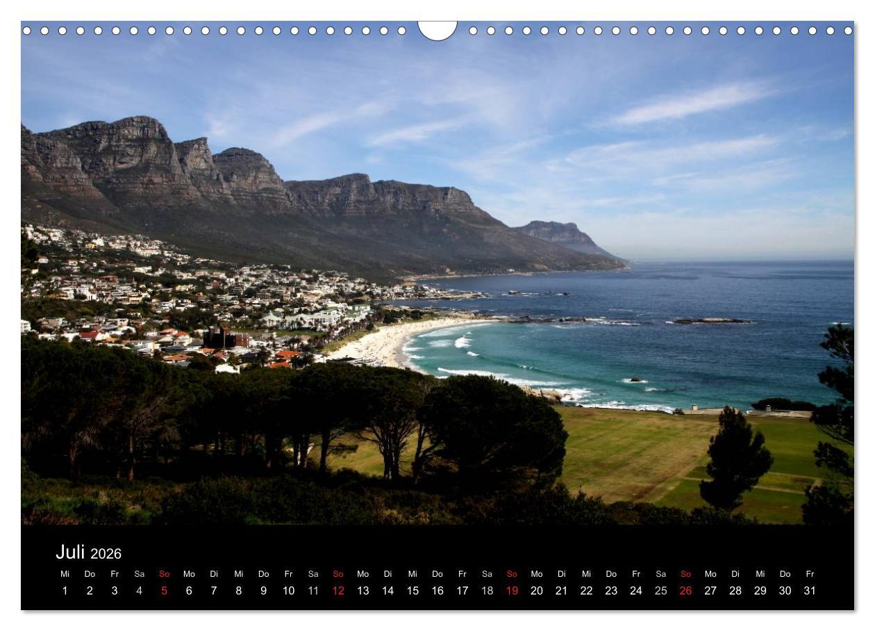 Beispielinhalt (Bild) Kapstadt - Die schönste Stadt der Welt (Wandkalender 2026 DIN A3 quer), CALVENDO Monatskalender