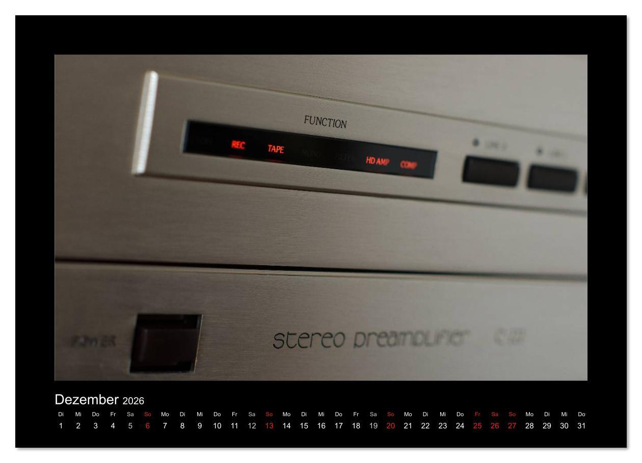 Beispielinhalt (Bild) Hifi Visionen (Wandkalender 2026 DIN A4 quer), CALVENDO Monatskalender